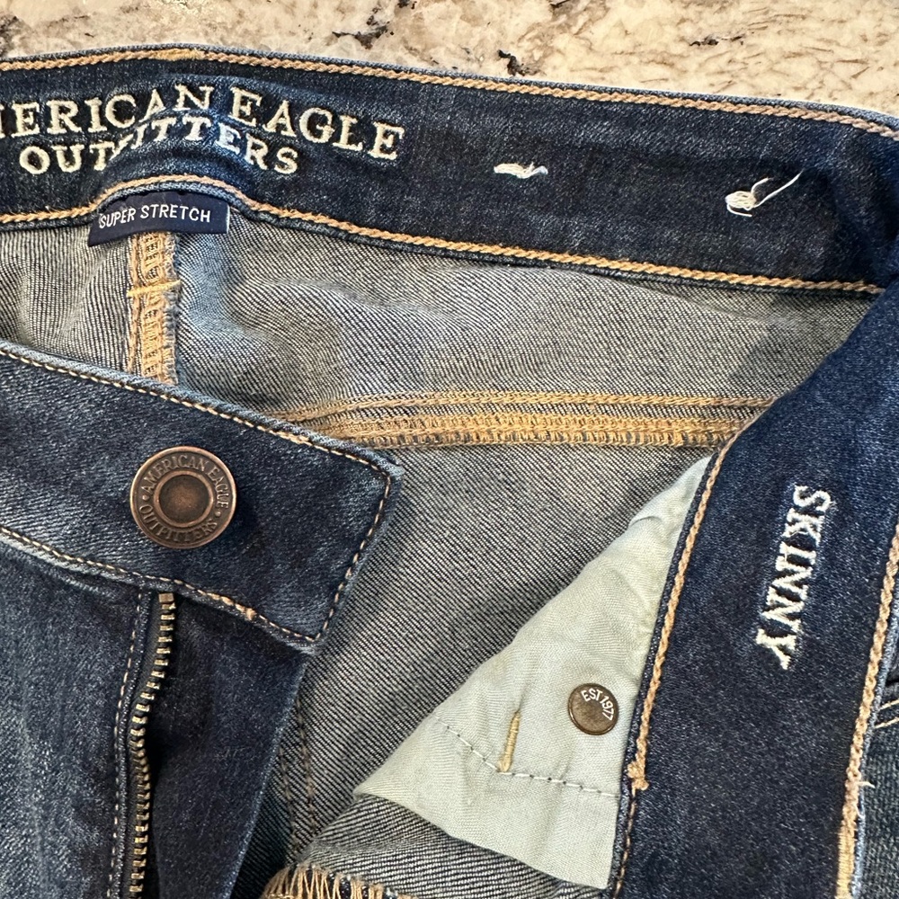 American Eagle Skinny Jeans Super Stretch Size 4 Long - Picture 7 of 12